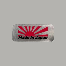 CRF Reklam Promosyon Matbaa Made In Japan Jdm Honda Toyota Nissan Metal Etiket 3x7 cm Arkası Yapışkanlı 1 Adet
