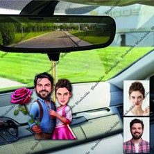 El Yapımı Ahşap Araba Dikiz Aynası Süsü, Şık ve Doğal Dekorasyon Ürünü