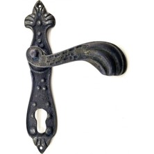 Kanonik Education Antika Tarz Dekoratif Pirinç Mevlana Banyo Kapı Kolu - 228x48 Mm, Oksit
