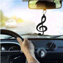 Ahşap Dikiz Aynası Süsü, Müzik ve Melodi Detaylarıyla Şık Dekorasyon