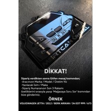 Kişiye Özel Gümüş Baskılı Pleksi Dikiz Aynası Süsü