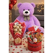 UltraMint Sevgililer Günü Hediye Seti: Peluş Ayı, Çikolata ve Buket Takımı