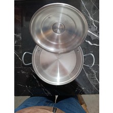 Çapar Group Alüminyum Basık Tencere Metal Kulp Ağız Çap 26 cm 1 Adet