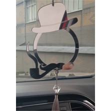 Pleksi Araba Süsü Şapka ve Pippo Figürlü Dikiz Aynası Süsü