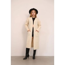 Lior Design Bej Salaş Yumuşak Dokulu Triko Hırka BCES-252009