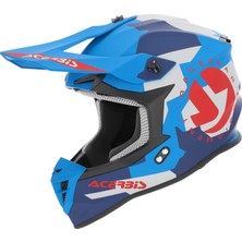 Acerbis Lınear Kask 2206 Mavi Kırmızı
