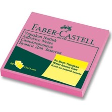 Marka Faber Castell Pembe Yapışkanlı Notluk 75*75 mm