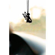 Metal Kelebek Kız Motifli Oto Dikiz Aynası Süsü, Şık ve Zarif Araba Aksesuarı