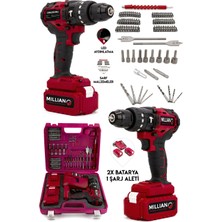 Normadia 10 mm Çelik Mandrenli Profesyonel Darbeli Vidalama Matkap Seti 84 Parça