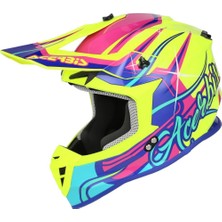 Acerbis Lınear Kask 2206 Sarı Mor