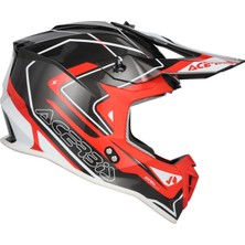 Acerbis Lınear Kask 2206 Gri Kırmızı