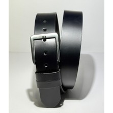 Kemerbox %100 Hakiki Deri Mat Siyah Erkek Kemer 4,5cm