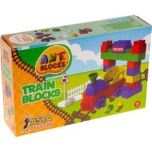 Marka Asya Oyuncak Eğitici Blok Istasyon Tren Seti 31 Parça ANT001