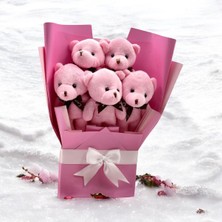 UltraMint Sevgiliye Özel Kutuda Sevimli Ayıcık ve Çiçekli Hediye Seti