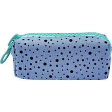 Marka Unicus Big Zip Puantiyeli Keten Kalemkutu 921-YEŞIL Fermuar