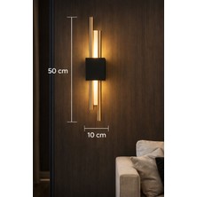 Lüx Aydınlatma Kirpi Gold Siyah Boru Aplik