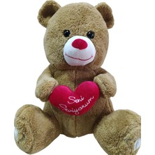 Marka Uçar Oyuncak Pk 25 45 cm Kahverengi Kalpli Ayı UCR-004