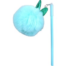 Marka Unicus Simli Tavşan Ponpon Kurşun Kalem-Yeşil