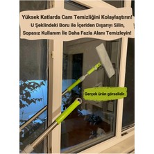 Teleskopik Çift Taraflı Yüksek Katlı Dış Cam Silme Aparatı