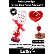 UltraMint Kırmızı Kalpli Dekoratif Cam Fanus ile Aşkı Ölçün ve Sevginizi Taçlandırın