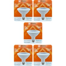 Avarson (5 Adet) Osaka 14W (100W) Ilık Beyaz (Günışığı) (4000K) E27 Duylu (Kalın Duy) LED PAR30 Ampul