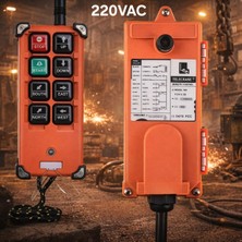 Normadia 6 Butonlu Tek Hız Vinç Uzaktan Kumanda Sistemi 220VAC, Kolay Kullanım