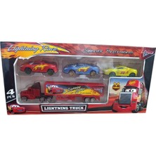 Marka Toysan Tır Seti 4lü Metal Arabalı Spr-50-Kırmızı-Mavi-Sarı