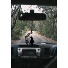 Şık Metal Dikiz Aynası Süsü Kedi Tasarımı, Araba Için Dekorasyon