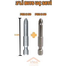 Normadia Miknatıslı 2'li Bits Uç Seti Ph2 ve Pz2, Yüksek Kalite ve Dayanıklılık