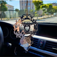 Gümüş Renk Nazar Dualı Araba Dikiz Aynası Süsü, Şık ve Koruyucu Tasarım