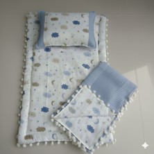 Wenaris Battaniyeli Bebek Alt Açma Seti, Minderi , Bebek Yastığı, Yenidoğan, Beşik , Bebek Ürünleri