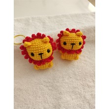 Sevimli Amigurumi Minik Anahtarlık ve Çanta Süsü Seti, 2 Adet, 6-7 cm
