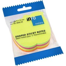 Marka Info Notes 68X68MM Yapışkanlı Notluk Renkli Elma 200 Syf