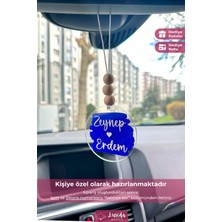 Kişiye Özel Lacivert Splash Dikiz Aynası Süsü, Araba Dekorasyonu