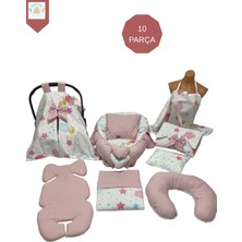 Happy Baby Dikiş Atölyesi 10’lu Babynest Puset Örtüsü Alt Açma Emzirme Yastığı Emzirme Önlüğü Ana Kucağı