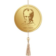 Şık Pleksi Dikiz Aynası Süsü, Atatürk ve Imzası Tasarımı