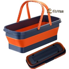 Katlanabilir Çok Amaçlı Temizlik Kovası, 12 Litre, Taşınabilir ve Pratik