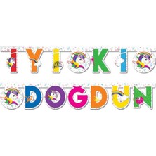 Marka Balonevi Rainbow Unicorn Iyi Ki Doğdun Harf Set 2.00 mt