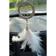 Beyaz Taşlı Handmade Gelin Arabası Süsü, En Güzeli, Eşsiz Tasarım