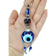 Renkli Nazar Boncuğu Anahtarlık ve Araba Dikiz Ayna Süsü Seti