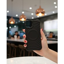 KumOziShop iPhone 12/12 Pro Uyumlu Mat Magsafe Özellikli Damla Desenli Kılıf