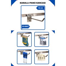 Normadia 10 cm Kanallı Raf Askısı Seti, 10 Adet, Çok Amaçlı ve Dayanıklı