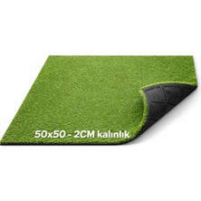 Epomix Suni Çim Kaplı Kauçuk Karo Zemin Kaplama (50X50)