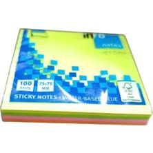Marka Info Notes 75X75 mm Karışık Renkli Yapışkanlı Notluk 100 Syf