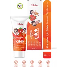 Balen Doğal Destek Ürünleri Balen Çocuk Diş Macunu Çilek Aromalı 75 ml - Florürsüz, Sls/sles ve Gluten Içermez (%100 Vegan)