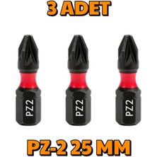 Normadia 3 Adet Pz-2 25 mm Mıknatıslı S2 Çelik Matkap Uç Seti