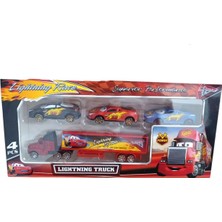 Marka Toysan Tır Seti 4'lü Metal Arabalı Spr-50-Siyah-Mavi-Kırmızı