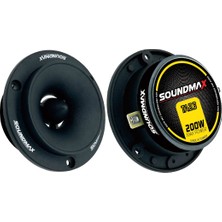 Soundmax SX-TA23 Pro Spl Dome Tweeter Çifti 400WAT-200W Rms 10 cm Tiz Yeni Model
