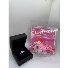 UltraMint Pembe Işıklı Mini Buket Kalp Yüzük Sevgililer Günü Hediye