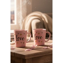 Rakle Love 2'li Kupa Seti Pembe 380 cc